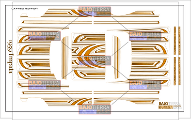 1959 Orange 1/10 Redcat Impala Lowrider Livery Kit - Artist: Steve Barrera