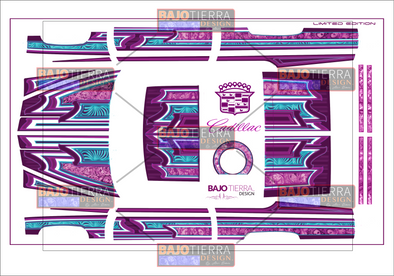 Cadillac Purple & Teal 1/10 Redcat Lowrider Livery Kit - Artist: Steve Barrera