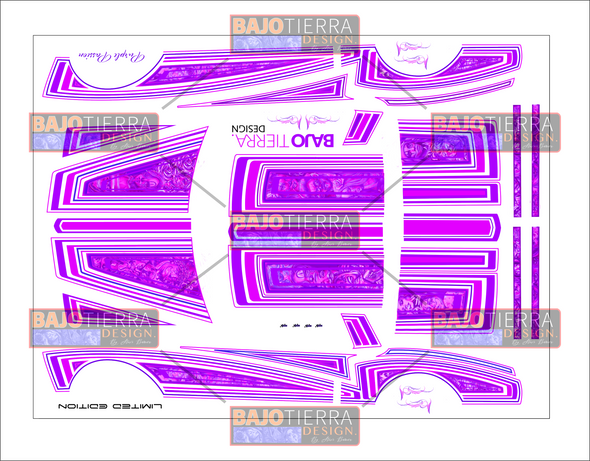 Monte Purple Passion 1/10 Redcat Lowrider Livery Kit - Artist: Steve Barrera