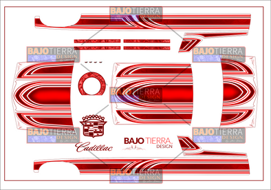 Cadillac Red Pearl 1/10 Redcat Lowrider Livery Kit - Artist: Steve Barrera