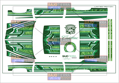Cadillac Green 1/10 Redcat Lowrider Livery Kit - Artist: Steve Barrera