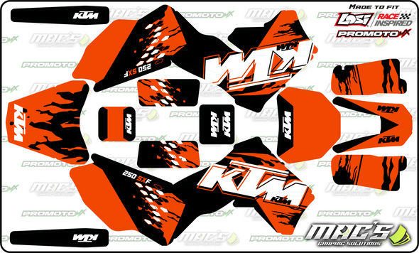 Graphic Wrap Skin for Losi Promoto MX 1/4 dirt bike