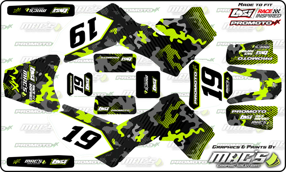 Graphic Wrap Skin for Losi Promoto MX 1/4 dirt bike