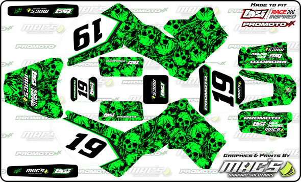 Graphic Wrap Skin for Losi Promoto MX 1/4 dirt bike