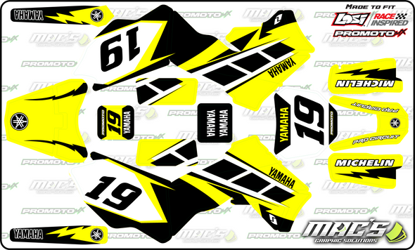 Graphic Wrap Skin for Losi Promoto MX 1/4 dirt bike