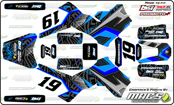 Graphic Wrap Skin for Losi Promoto MX 1/4 dirt bike