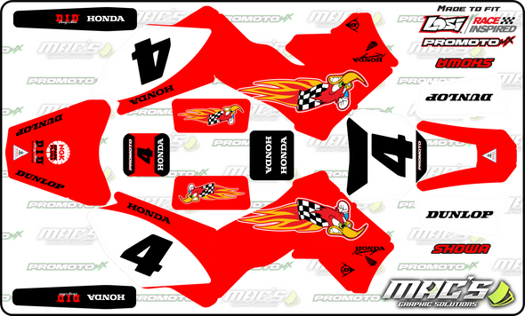 Graphic Wrap Skin for Losi Promoto MX 1/4 dirt bike