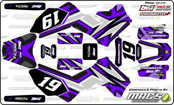 Graphic Wrap Skin for Losi Promoto MX 1/4 dirt bike