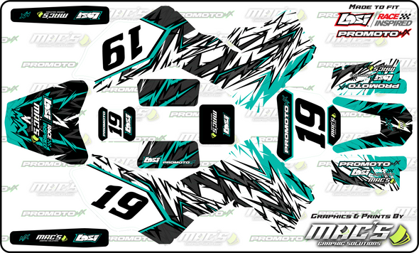 Graphic Wrap Skin for Losi Promoto MX 1/4 dirt bike