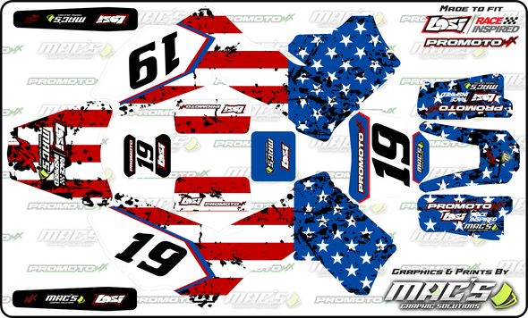 Graphic Wrap Skin for Losi Promoto MX 1/4 dirt bike