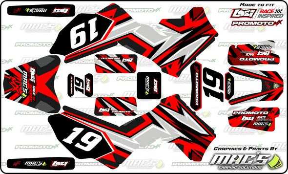 Graphic Wrap Skin for Losi Promoto MX 1/4 dirt bike