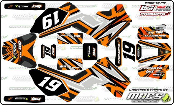 Graphic Wrap Skin for Losi Promoto MX 1/4 dirt bike