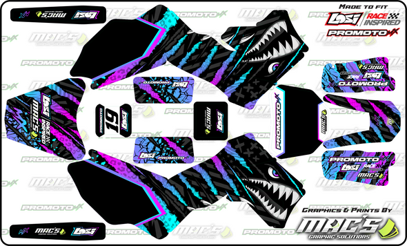 Graphic Wrap Skin for Losi Promoto MX 1/4 dirt bike