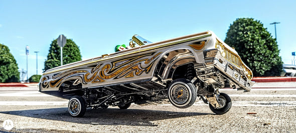 Gold Versace 1/10 Redcat 64 Impala Lowrider Livery Kit - Artist: Steve Barrera