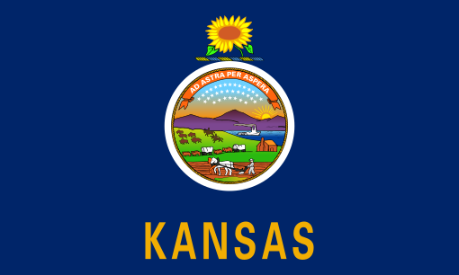 Kansas RC Flag Stickers