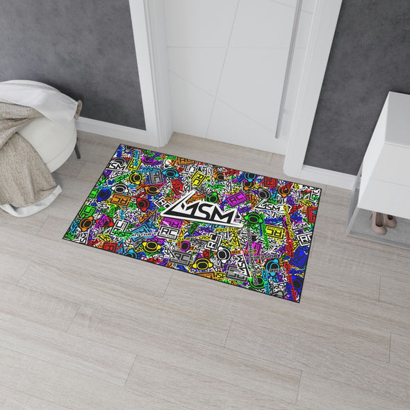 Heavy Duty Floor Mat - MSM Sticker Bomb - with RC Box Club & On The Tone