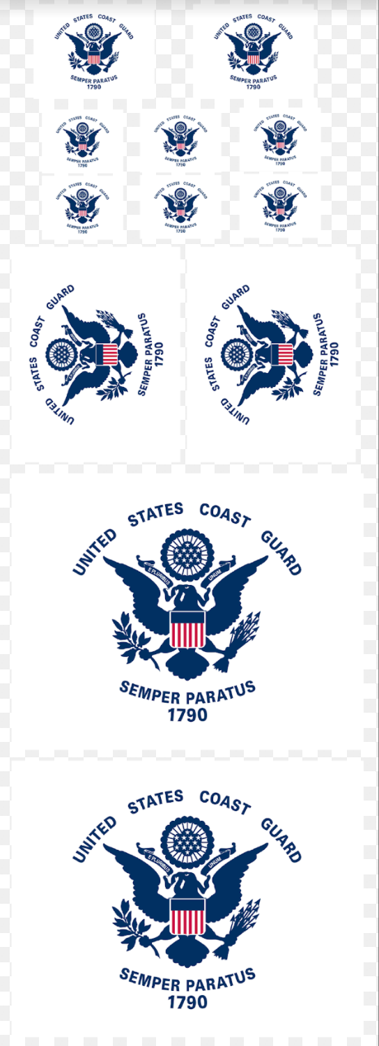 Coast Guard RC Flag Stickers
