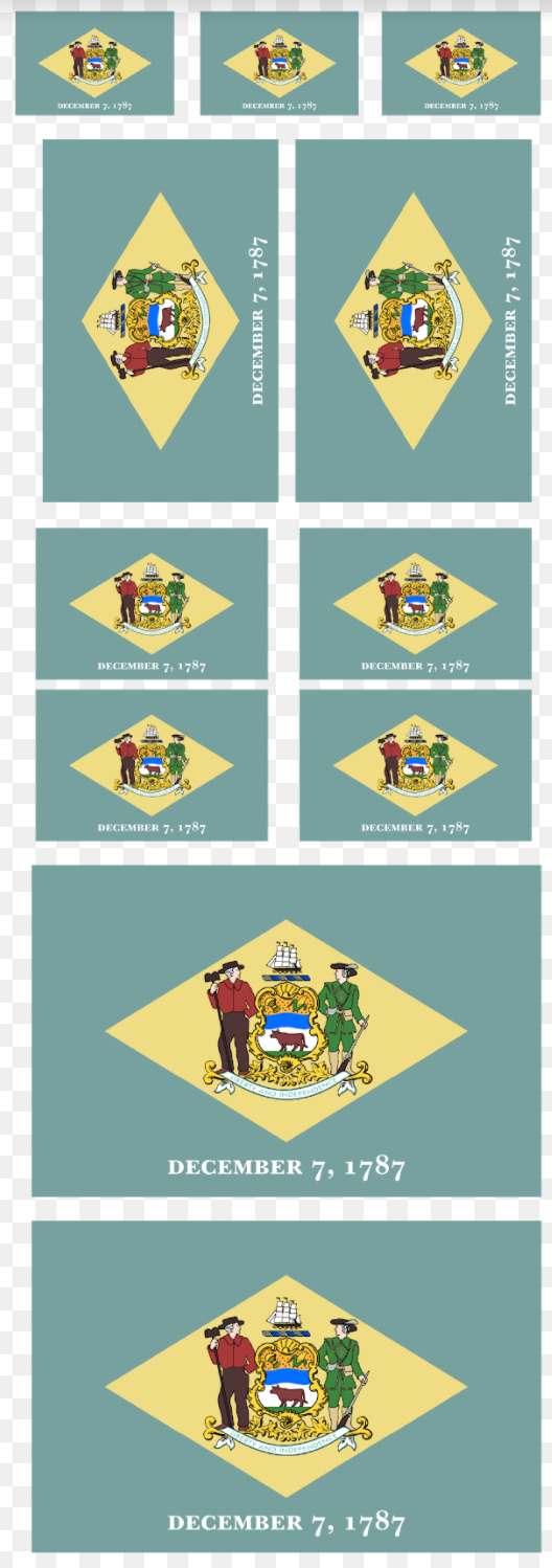 Delaware RC Flag Stickers