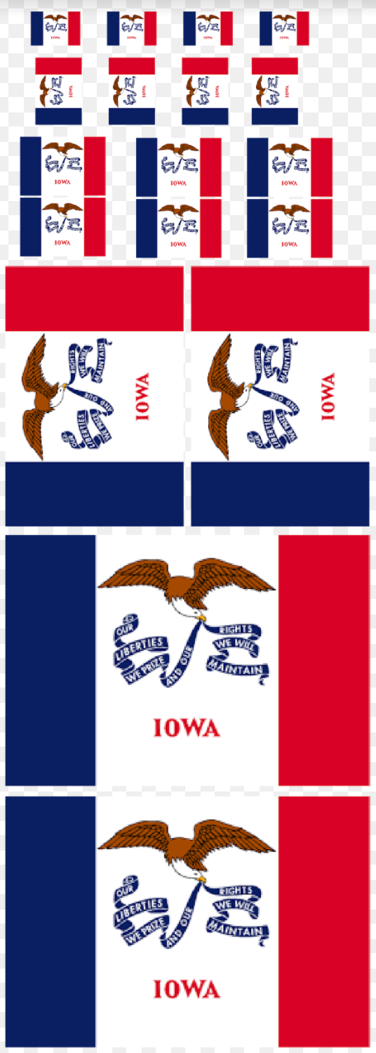 Iowa RC Flag Stickers 