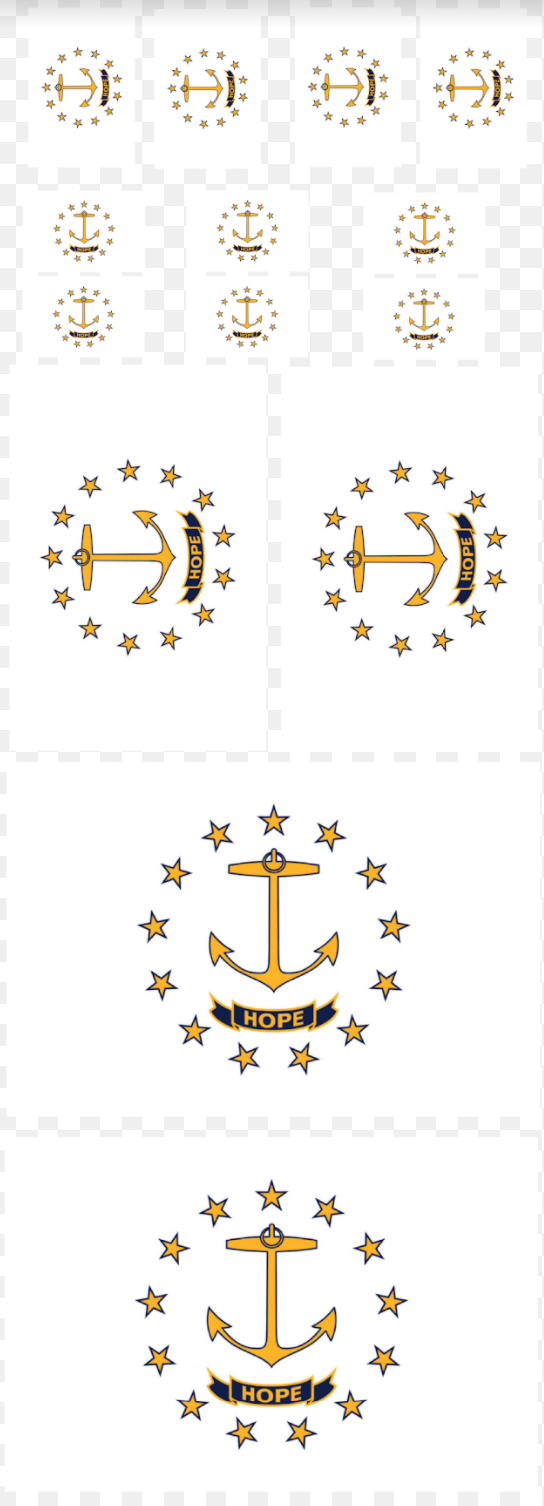 Rhode Island Flag Sheet