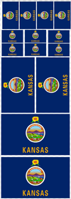 Kansas RC Flag Stickers