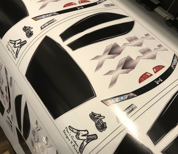 Fits Traxxas RC E-Revo 2.0 Unbreakable Body Decal Sheet