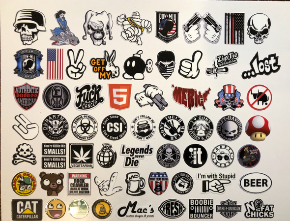 1/24 - 1/18 scale - 137 Scaled RC Sticker Sheet
