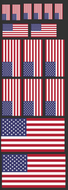 American Flag RC Decal sheet