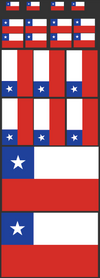 Chile Flag Stickers