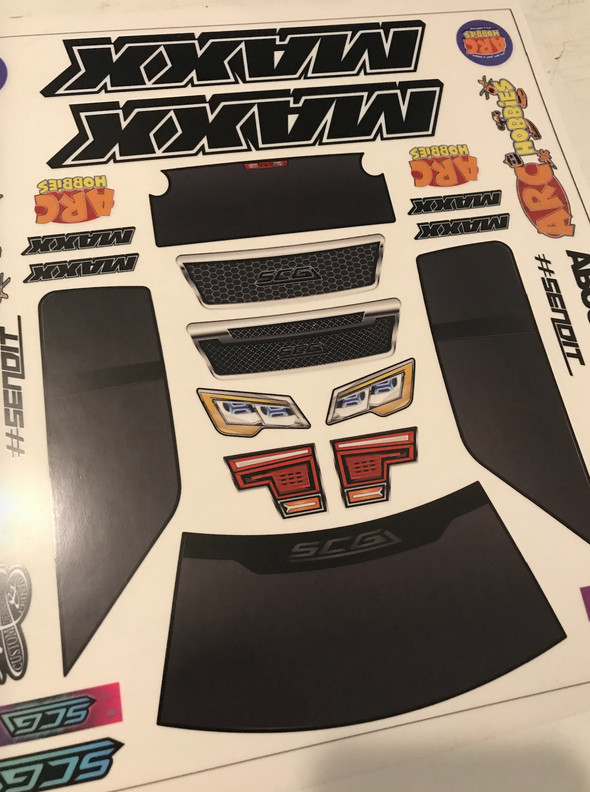 Fits 1/10 Traxxas 4s Maxx RC Body Decals (Unbreakable body stickers)