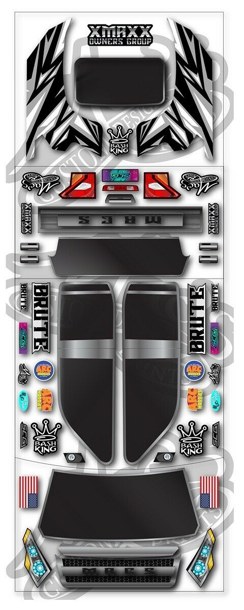 Body STICKER Sheet for Traxxas X-Maxx Proline Brute Body