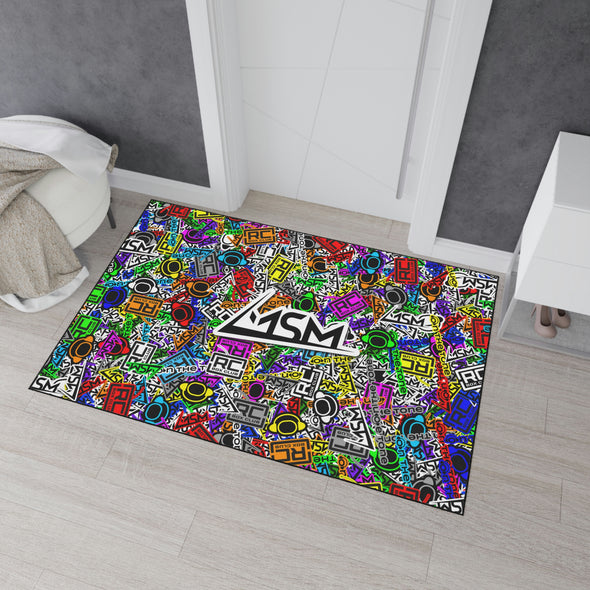 Heavy Duty Floor Mat - MSM Sticker Bomb - with RC Box Club & On The Tone