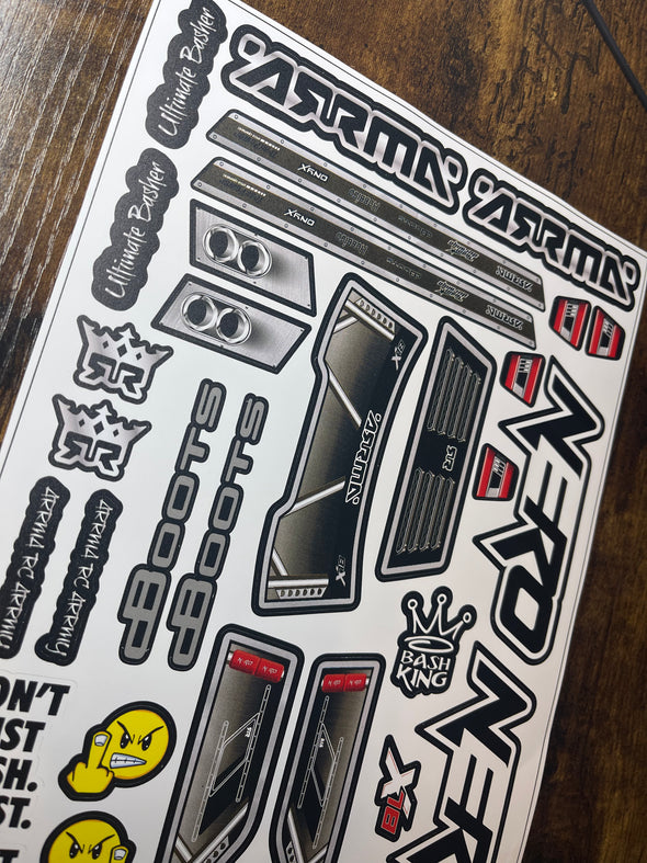 Body Decals (Only) for Arrma 1/8 Nero (Unbreakable body also)