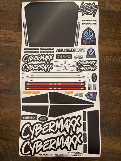 Unbreakable CyberTruck Body STICKER sheet for Traxxas X-MAXX