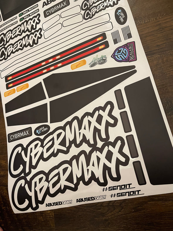 Unbreakable CyberTruck Body STICKER sheet for Traxxas X-MAXX