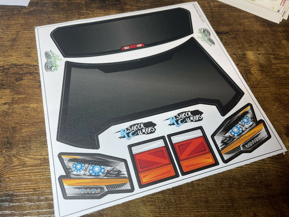 Window/body stickers for Stock Traxxas Xmaxx Body