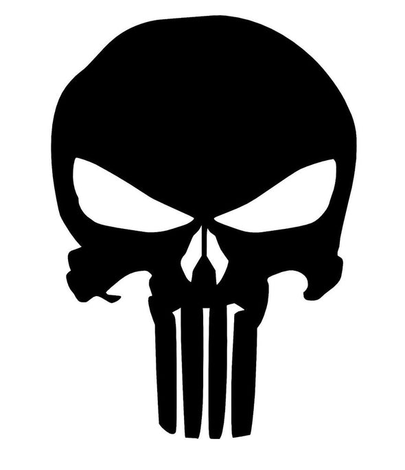 Punisher Skull Black Sticker