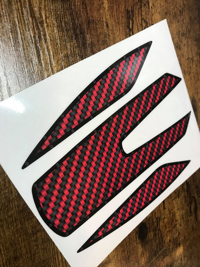 Red Carbon Arrma Limitless 1/7 Custom Window Decals