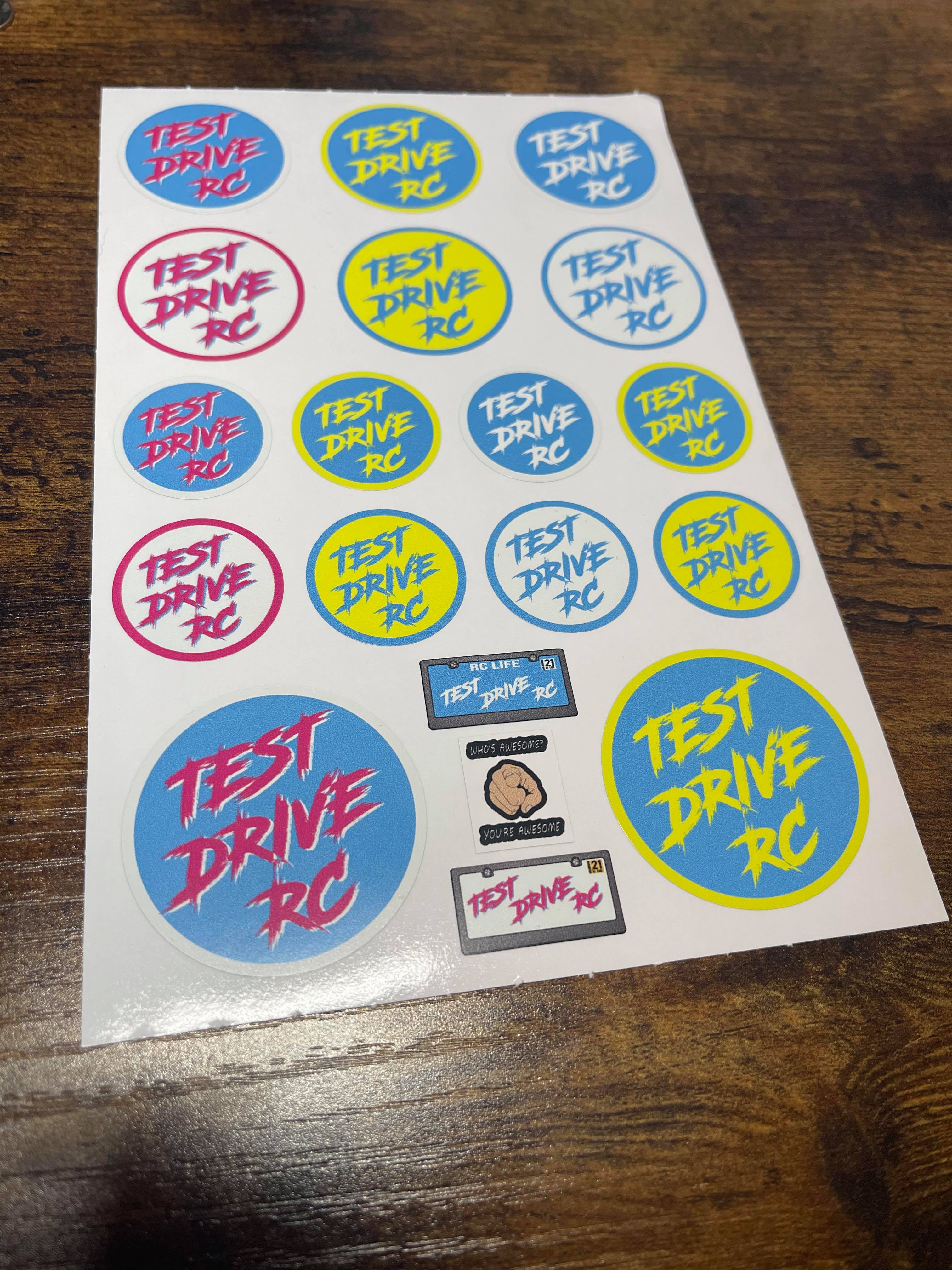 Test Ride Stickers Printable Test Drive RC Decal Sheets – Mac's Custom Designs & Prints