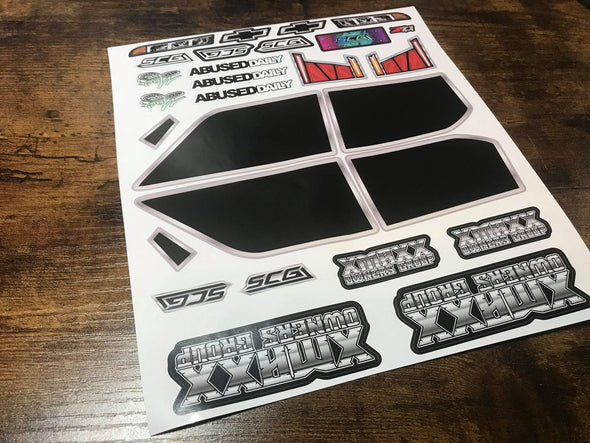 V3 Unbreakable Body STICKER sheet for Traxxas X-MAXX