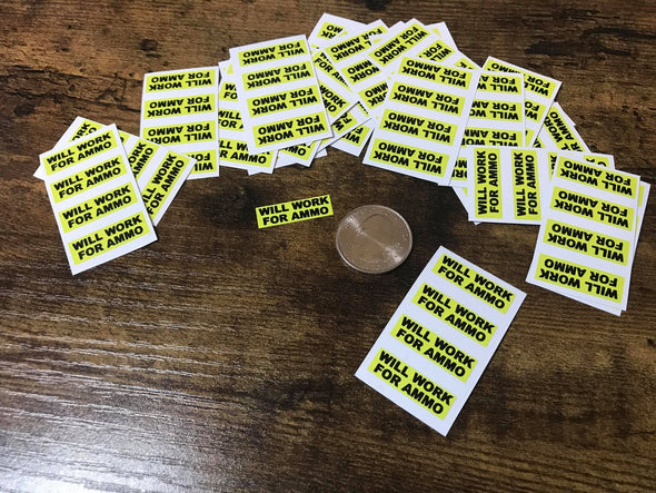 Set of 4 - WILL WORK FOR AMMO 1in wide pre cut RC bumper Stickers