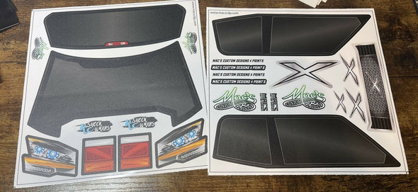 Window/body stickers for Stock Traxxas Xmaxx Body